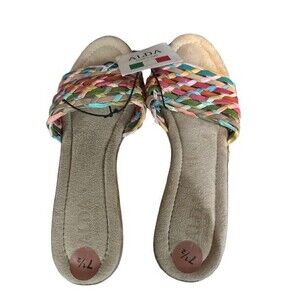 Alda Made in Italy sandals Multi-color Slides Man-Made NWT Size 7.5